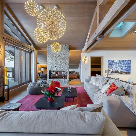 Penthouse A Avec Jacuzzi, Sauna, Piscine & Salle De Sport - Fr-1-569-27 Daire Megève